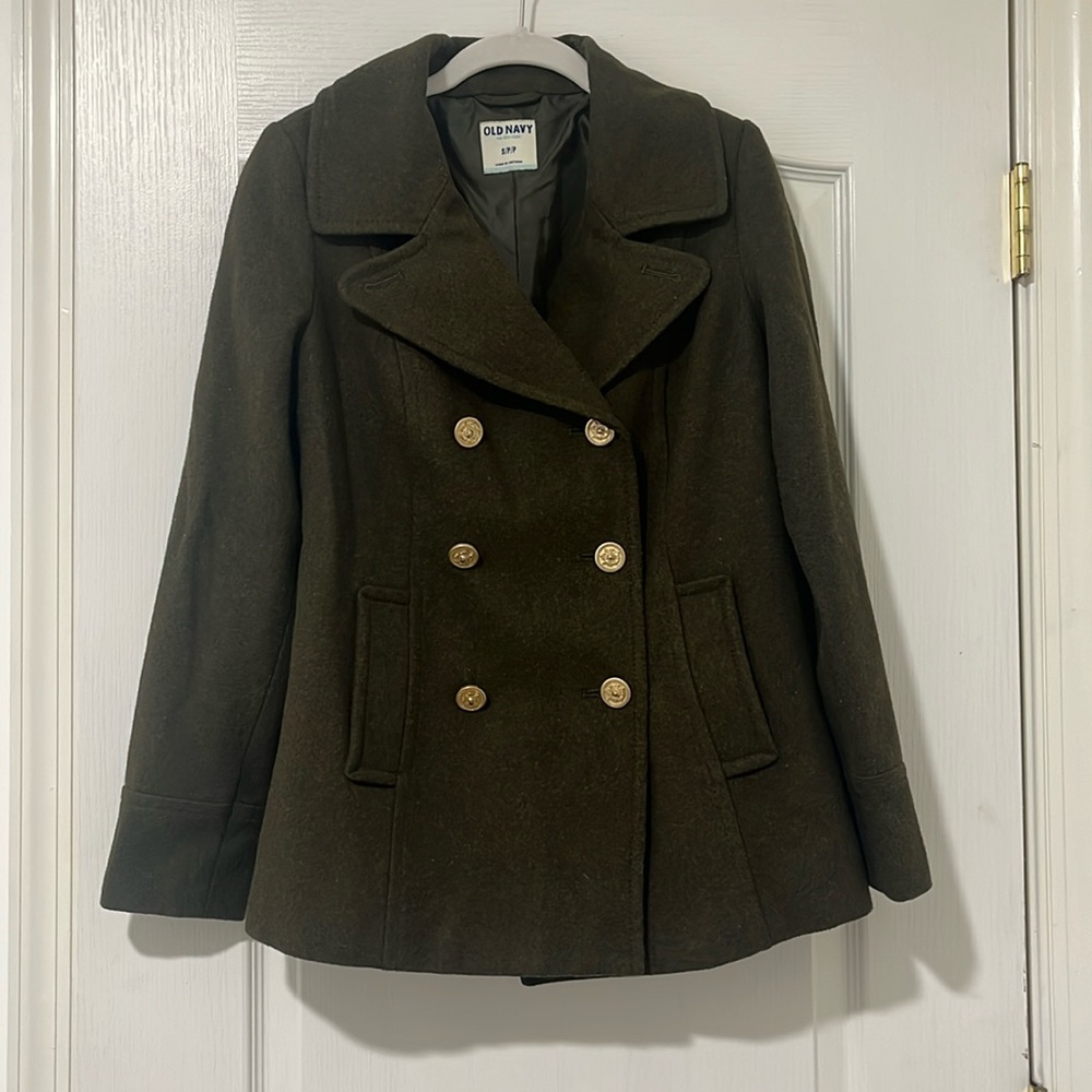 Old Navy Olive Green Pea Coat